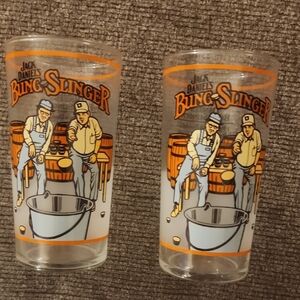 Jack Daniels Bing-Slinger Glass Set - Black and Orange